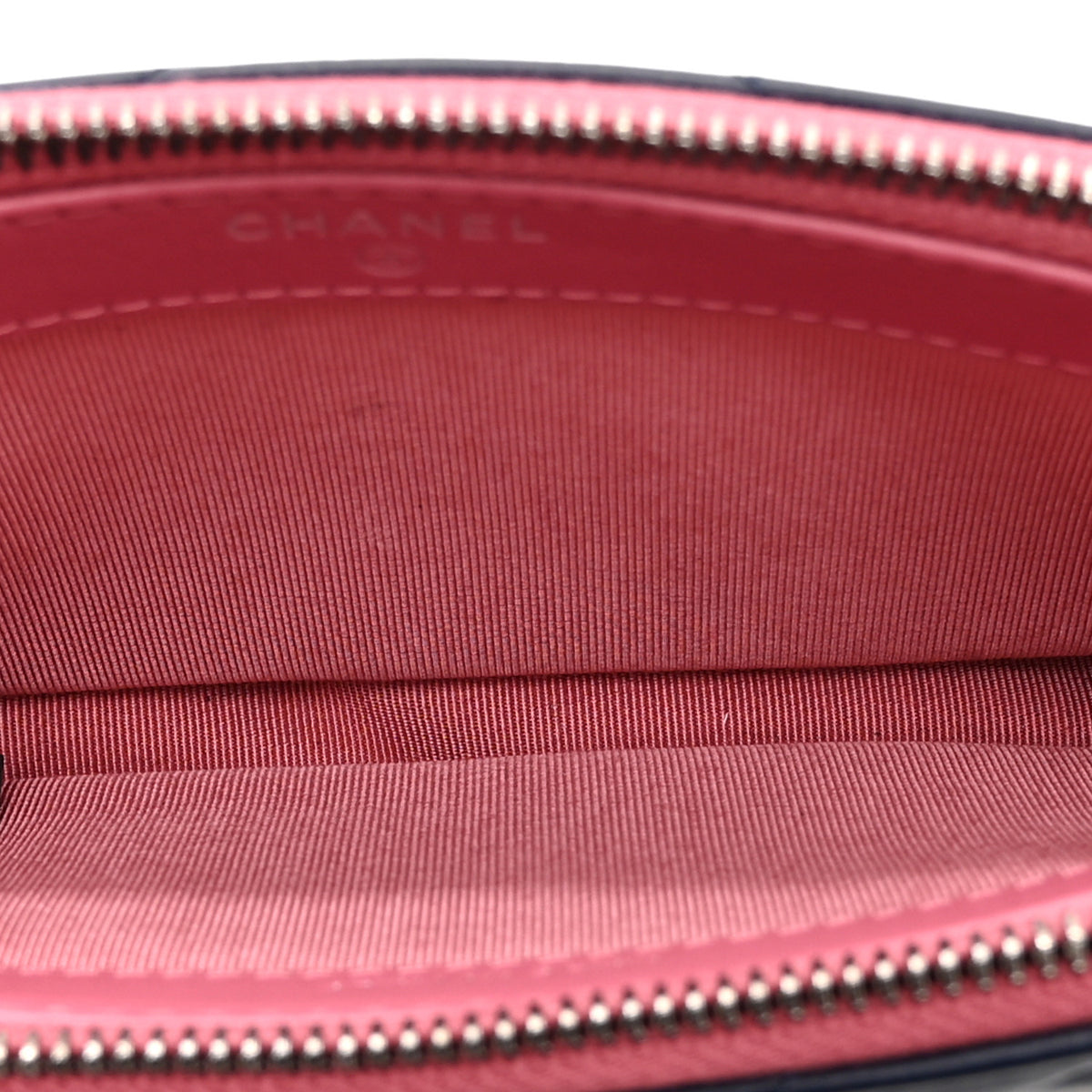 Chanel Aged Calfskin Chevron Quilted Small Gabrielle Clutch With Chain  Navy Black Pink 6 of 13