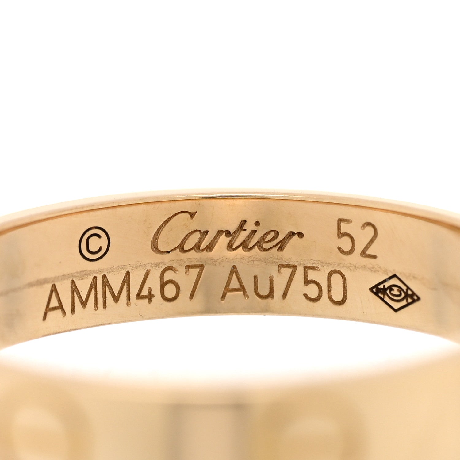 Cartier 18K Yellow Gold 3.5mm LOVE Wedding Band Ring 52 6 4 of 5