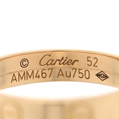 Cartier 18K Yellow Gold 3.5mm LOVE Wedding Band Ring 52 6 4 of 5