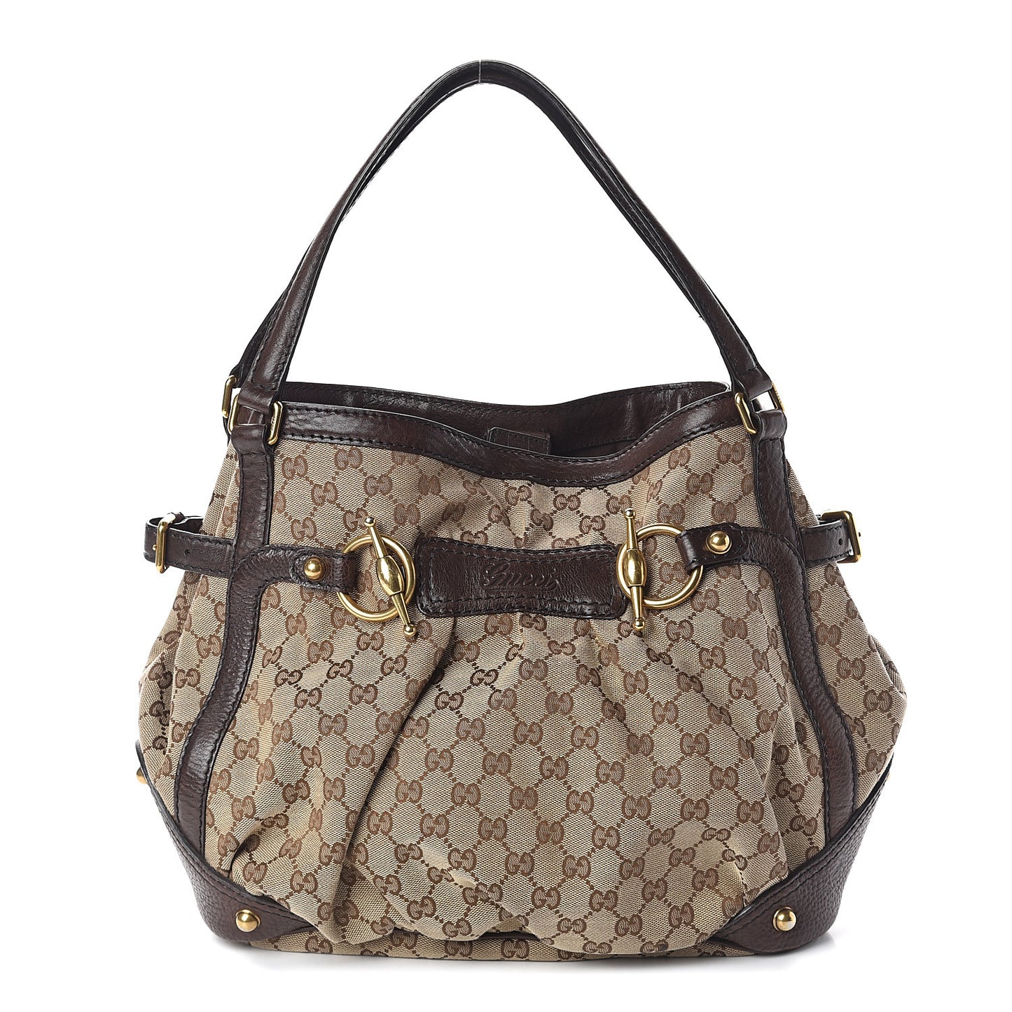 Monogram Medium Jockey Tote Dark Brown