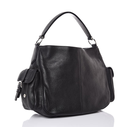 Prada Vitello Daino Side Pocket Tote Black 3 of 7