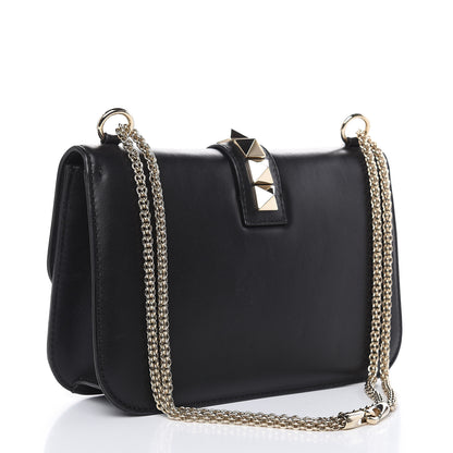 Valentino Garavani Vitello Medium Glam Lock Rockstud Flap Black 3 of 14