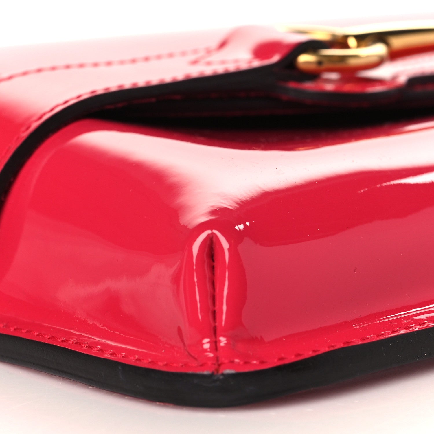 Gucci Patent Large Bright Bit Clutch Shocking Pink 9 of 10