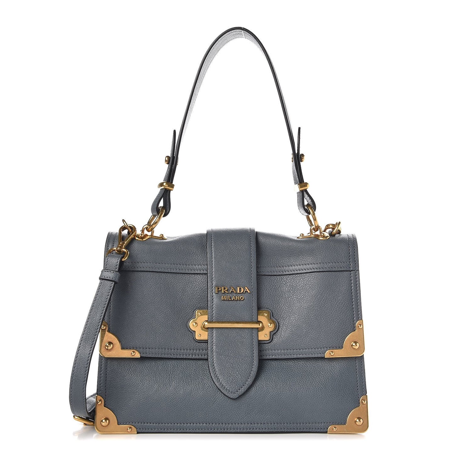 Glace Calf Medium Soft Cahier Bag Marine Astrale
