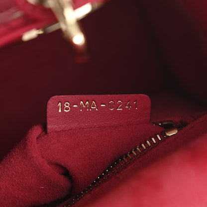 Christian Dior Lambskin Cannage Gradient Small My ABCDior Lady Dior Red 7 of 10