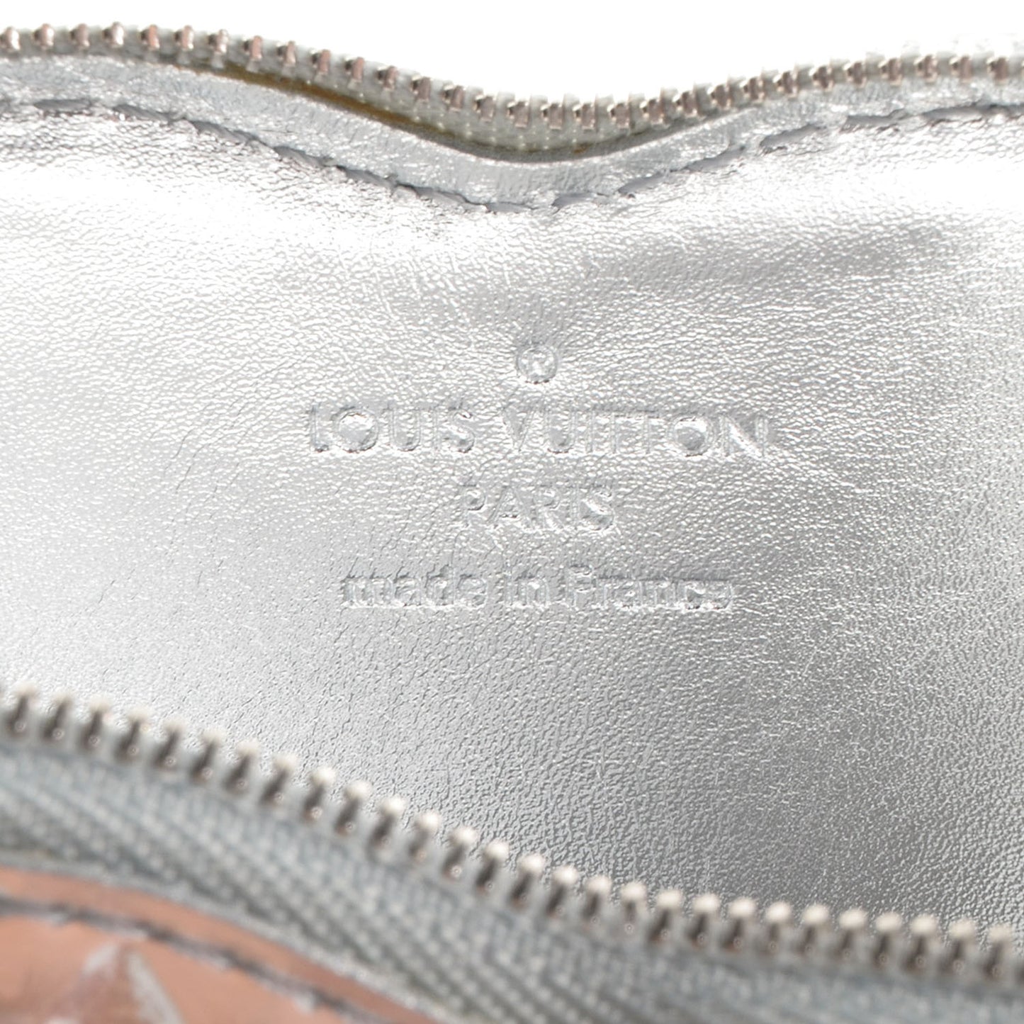 Monogram Miroir Heart Coin Purse Silver