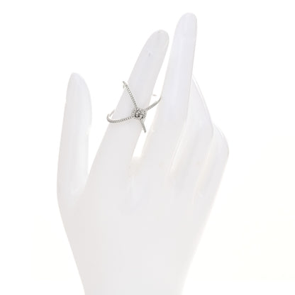 Gucci 18K White Gold Diamond Running G Cross Ring 51 5.75 2 of 4