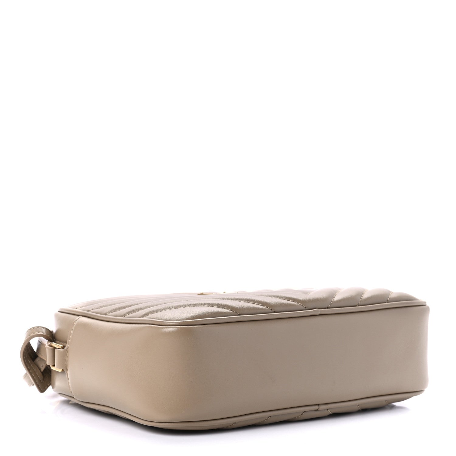 Saint Laurent Calfskin Matelasse Monogram Lou Camera Bag Dark Beige 4 of 9