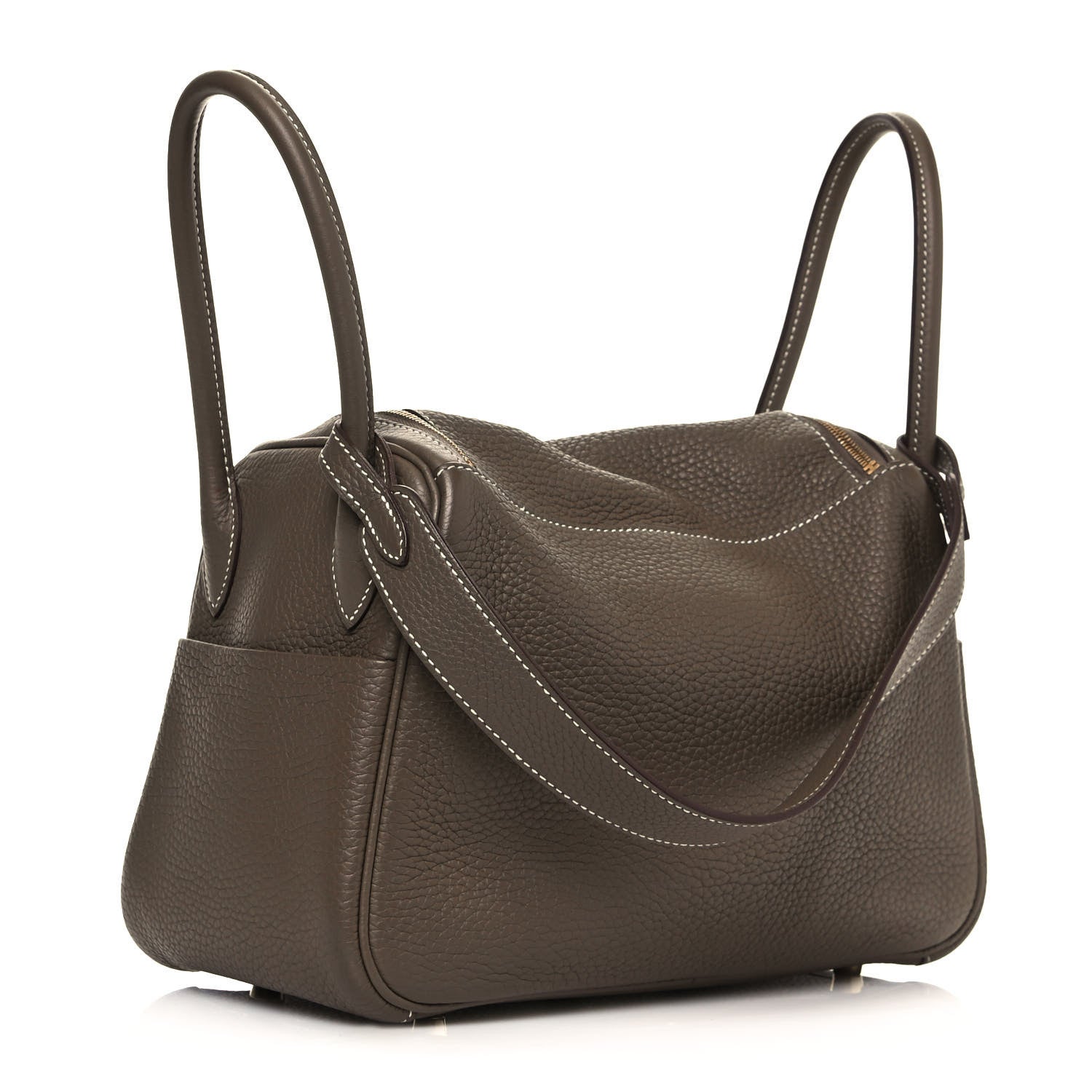 Hermes Taurillon Clemence Lindy 26 Etoupe 3 of 14