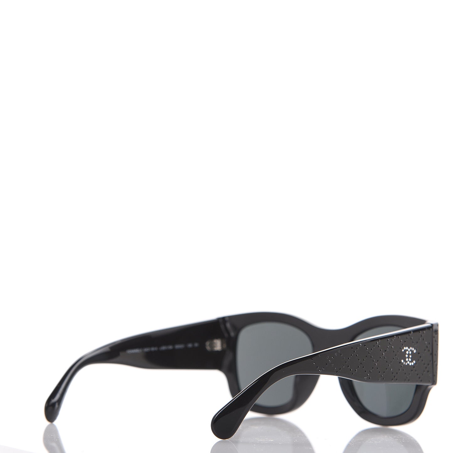 Acetate Strass Rectangle Sunglasses 5421B Black