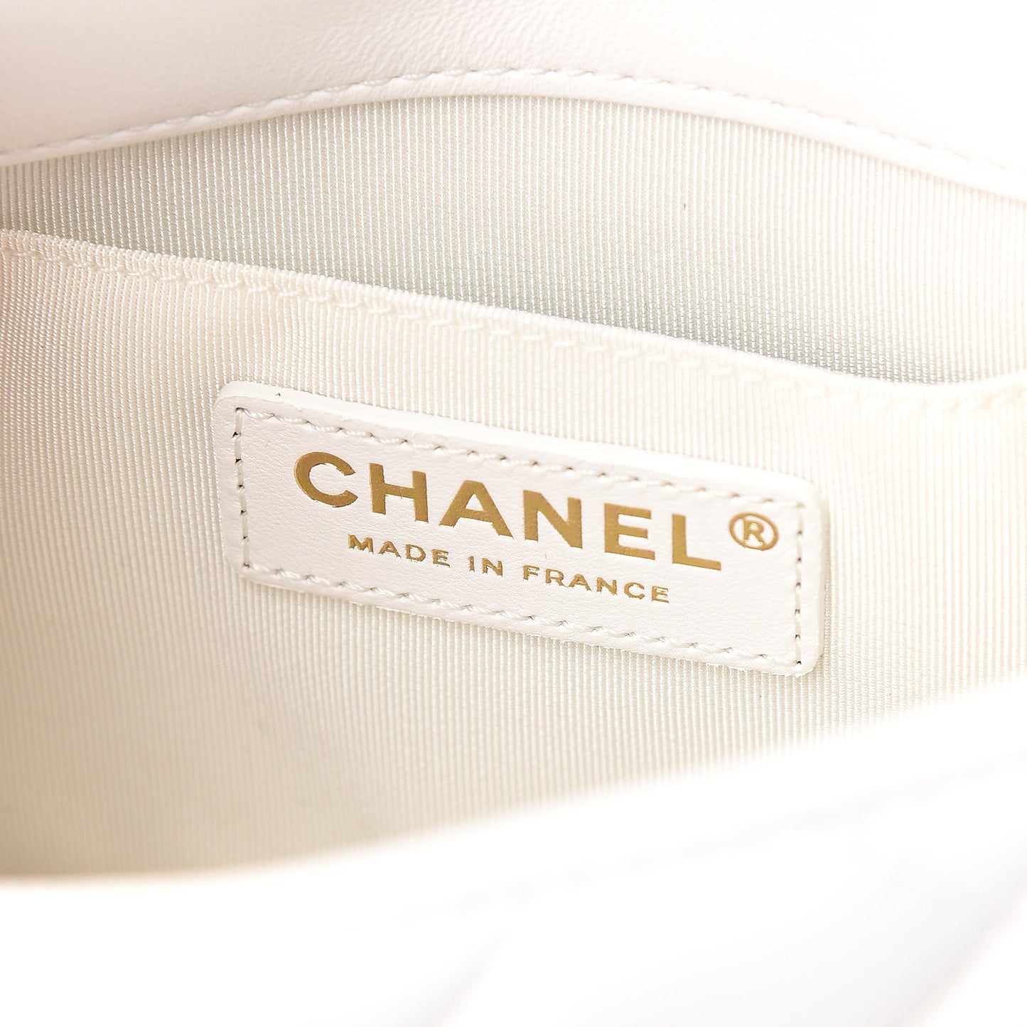 Lambskin Quilted Small My Precious Flap White