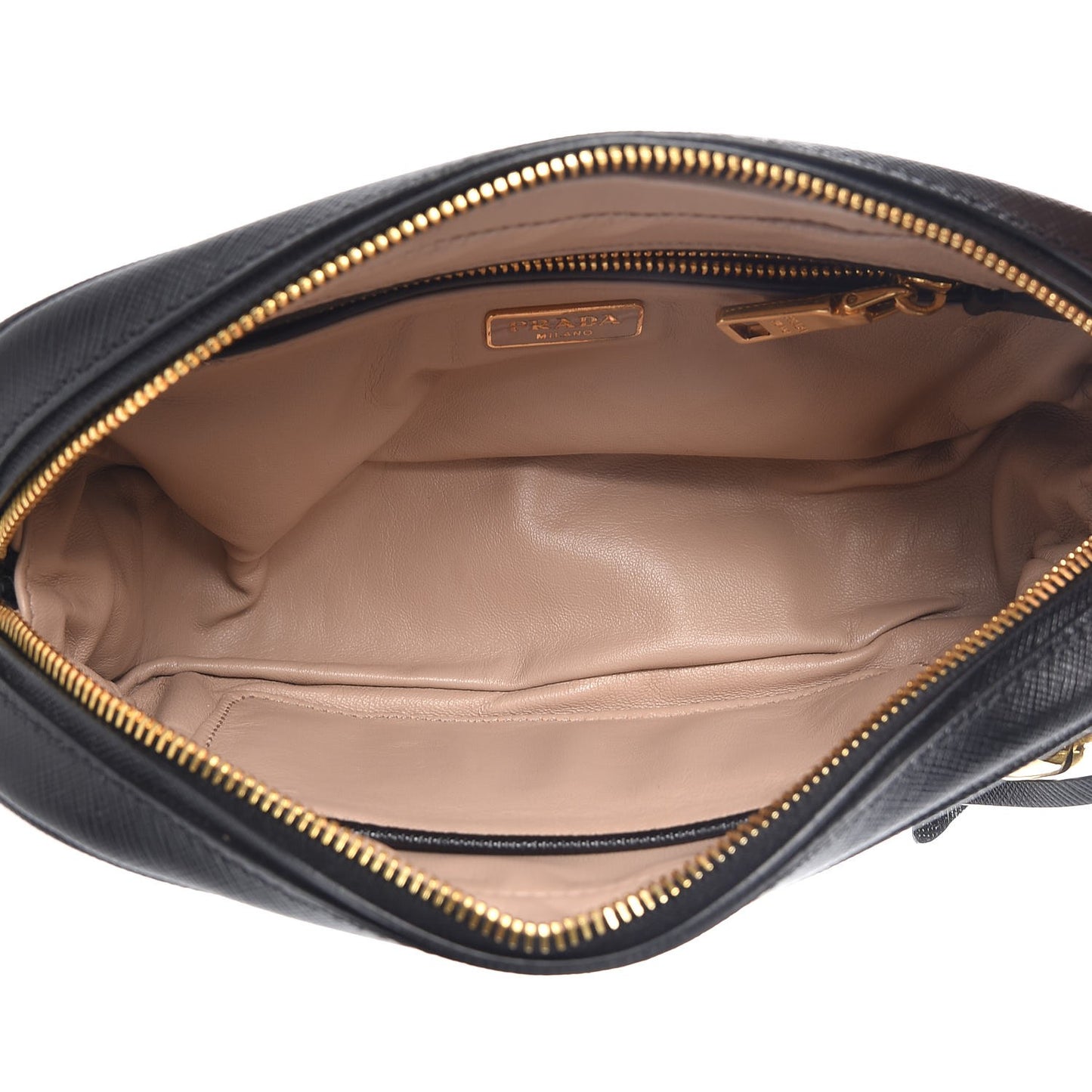 Saffiano Zip Pochette Black