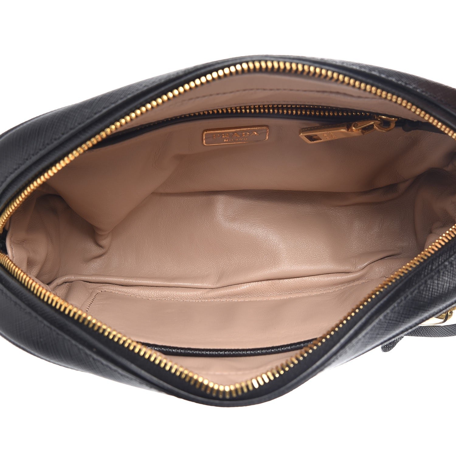 Prada Saffiano Zip Pochette Black 5 of 8