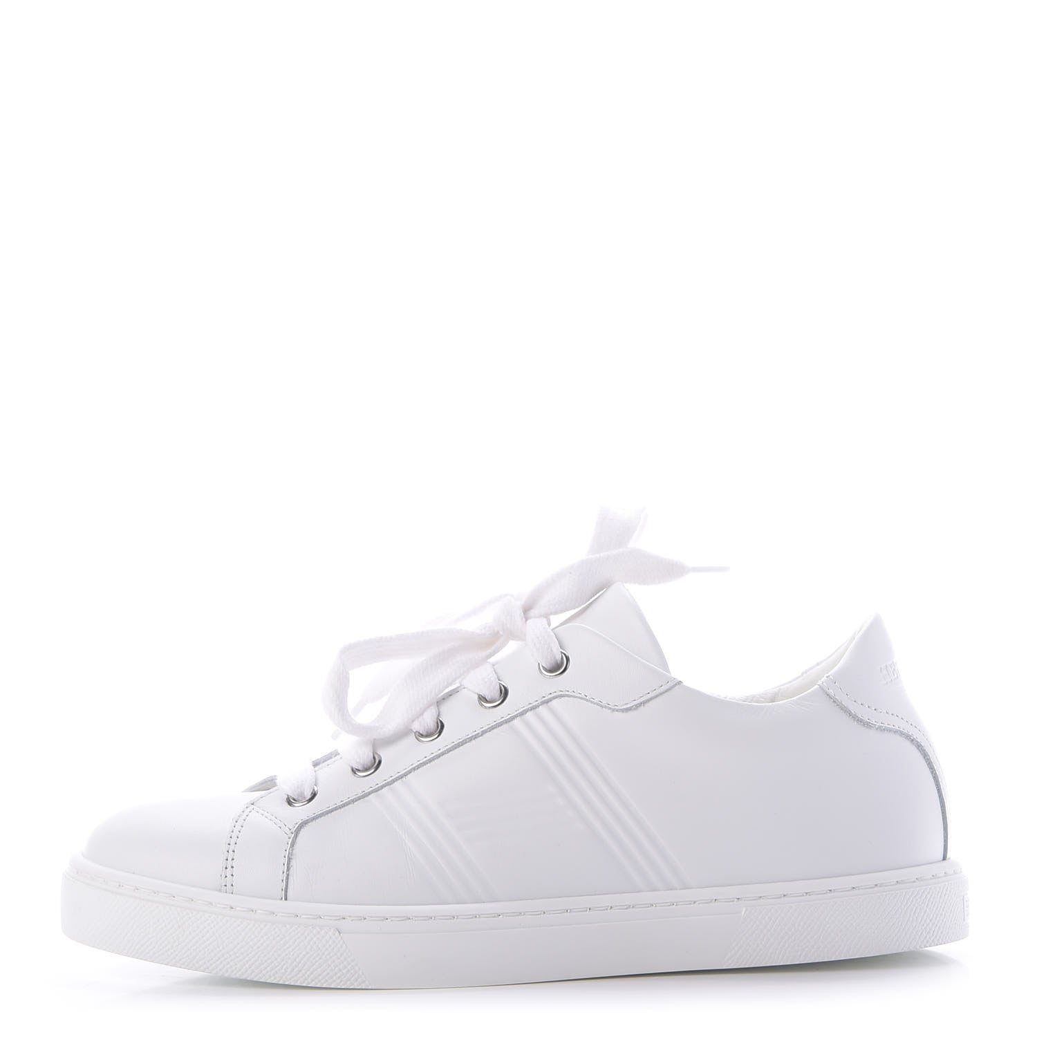 Hermes Calfskin Womens Avantage Sneakers 37.5 White 1 of 12