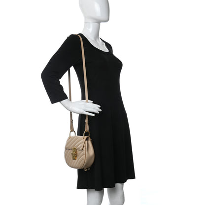Chloe Calfskin Quilted Mini Drew Bijou Shoulder Bag Pearl Beige 2 of 9