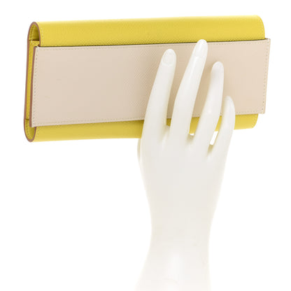 Hermes Epsom Passant Long Wallet Craie Lime 3 of 11