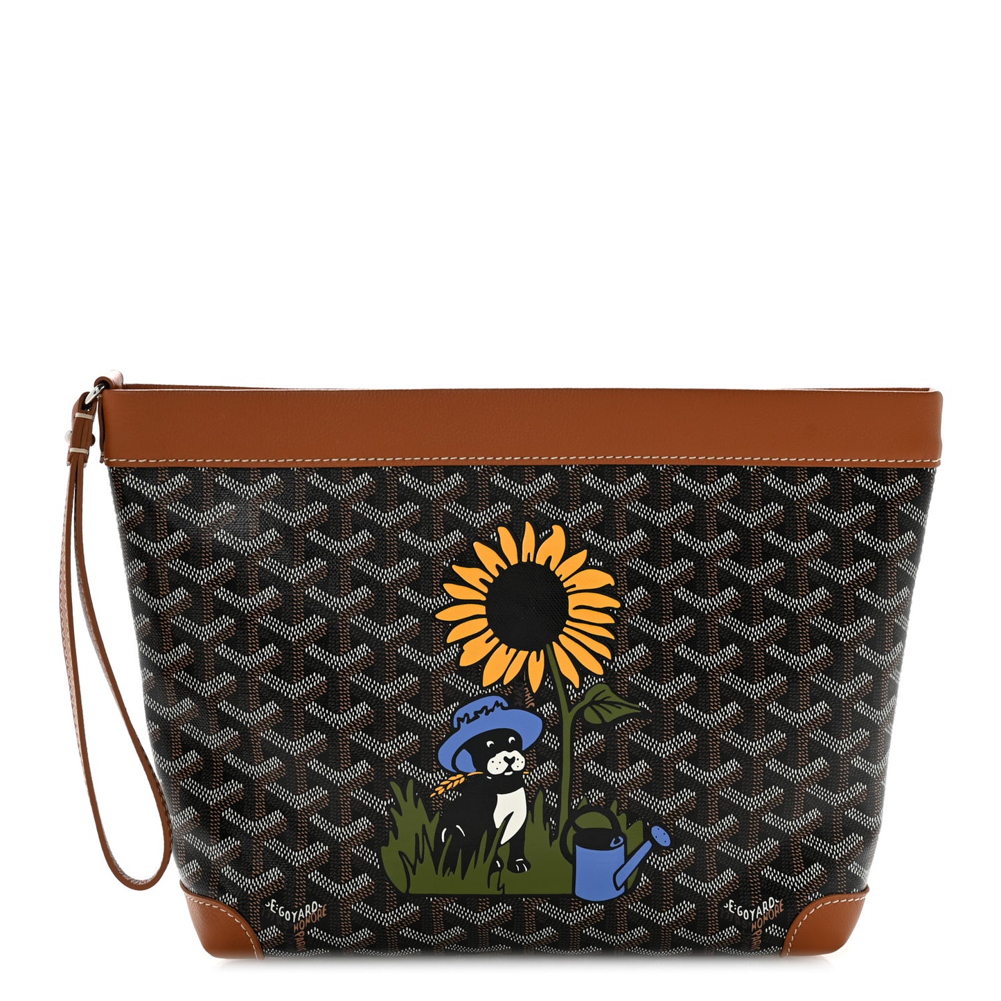 Goyardine Conti Pouch Black Gold