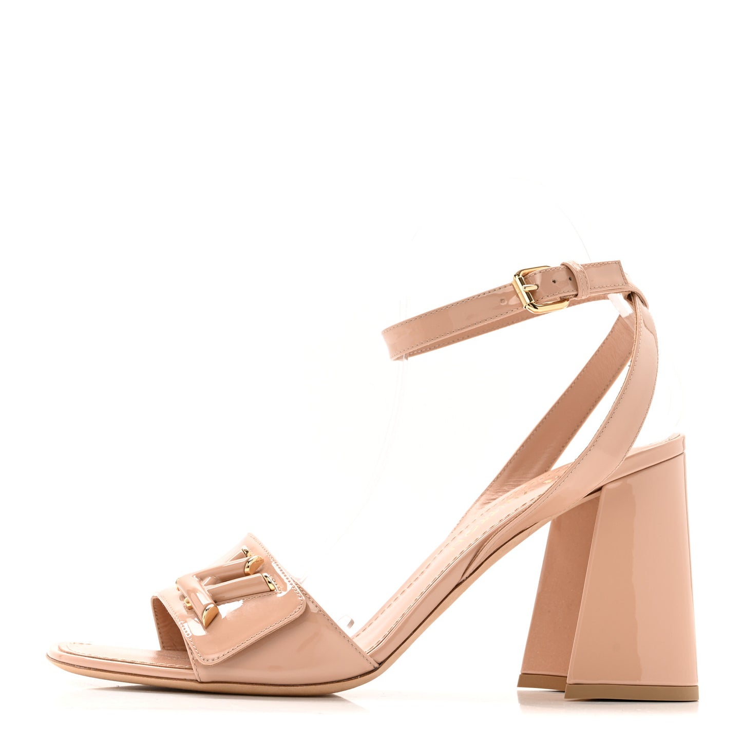 Patent Shake Platform Sandal 41 Nude Pink