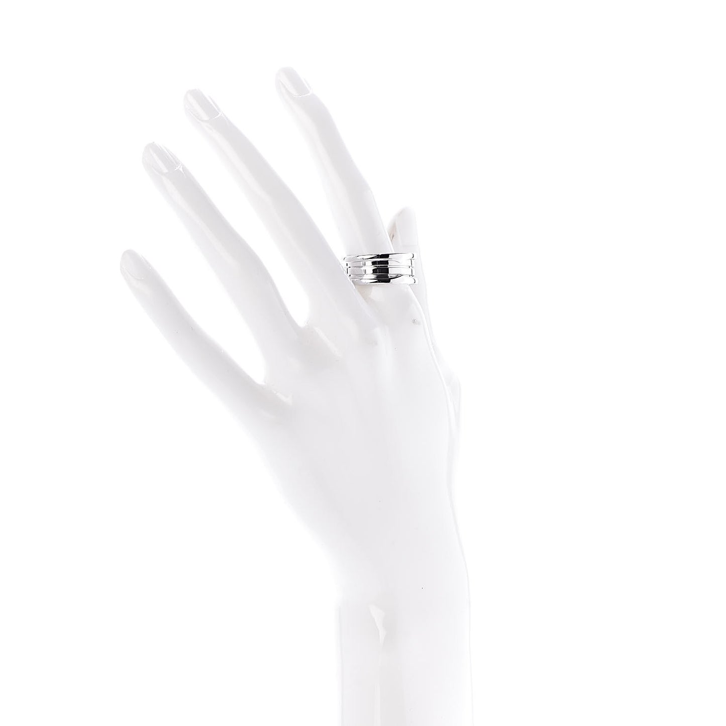 18K White Gold B.Zero1 Three-Band Ring 59 8.75