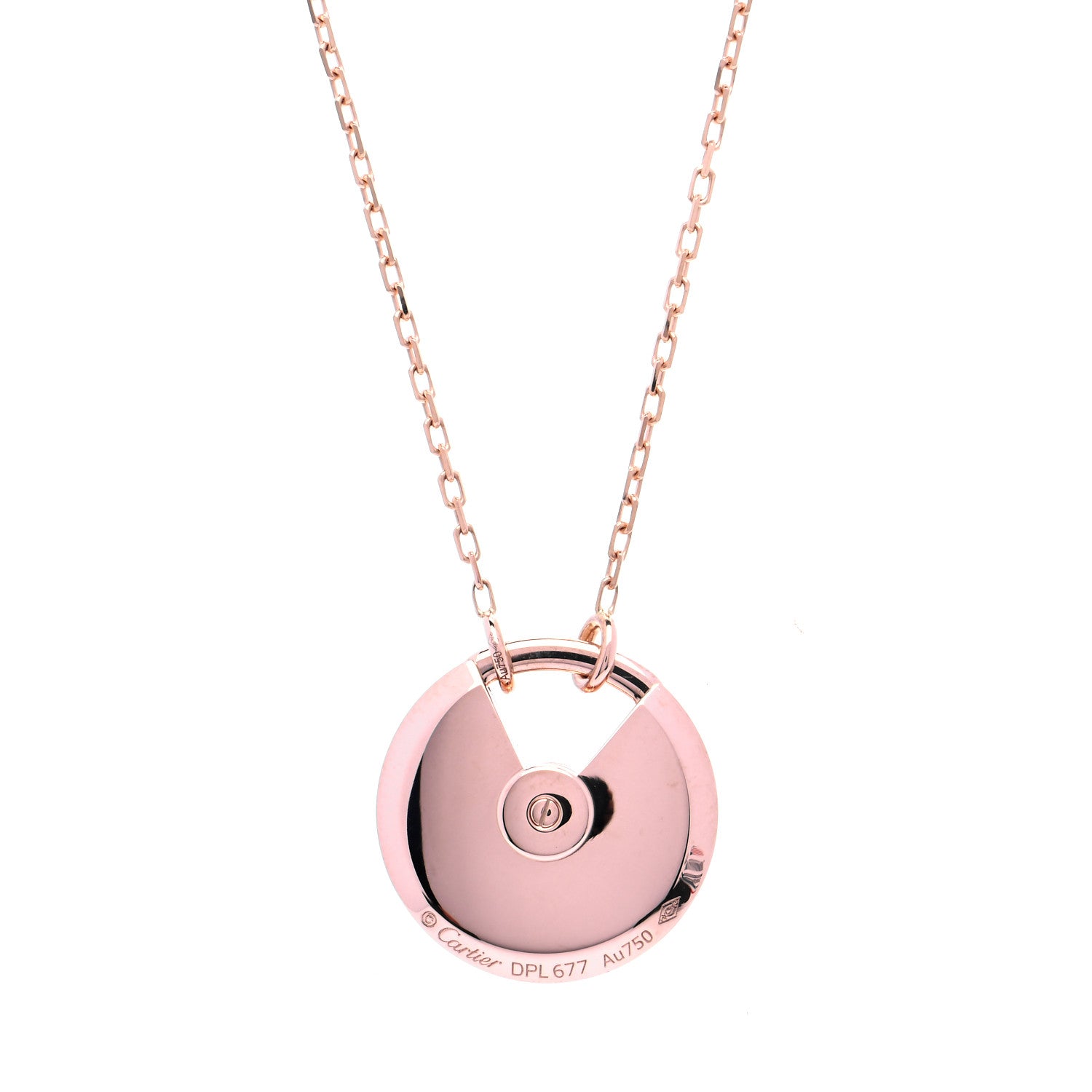 Cartier 18K Pink Gold Diamond Black Onyx SM Amulette de Cartier Pendant Necklace 4 of 6