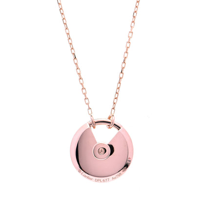 Cartier 18K Pink Gold Diamond Black Onyx SM Amulette de Cartier Pendant Necklace 4 of 6