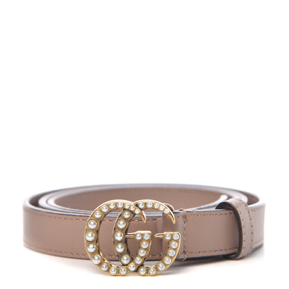 Gucci Calfskin Pearl Double G 20mm Belt 90 36 Porcelain Rose 1 of 7