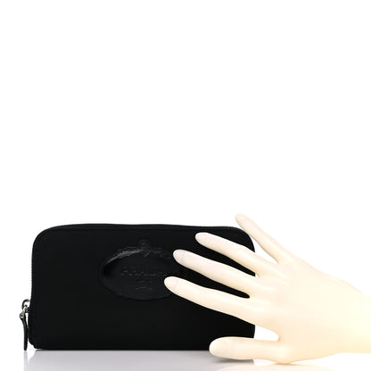 Prada Tessuto Nylon Logo Zip Around Wallet Black 2 of 10