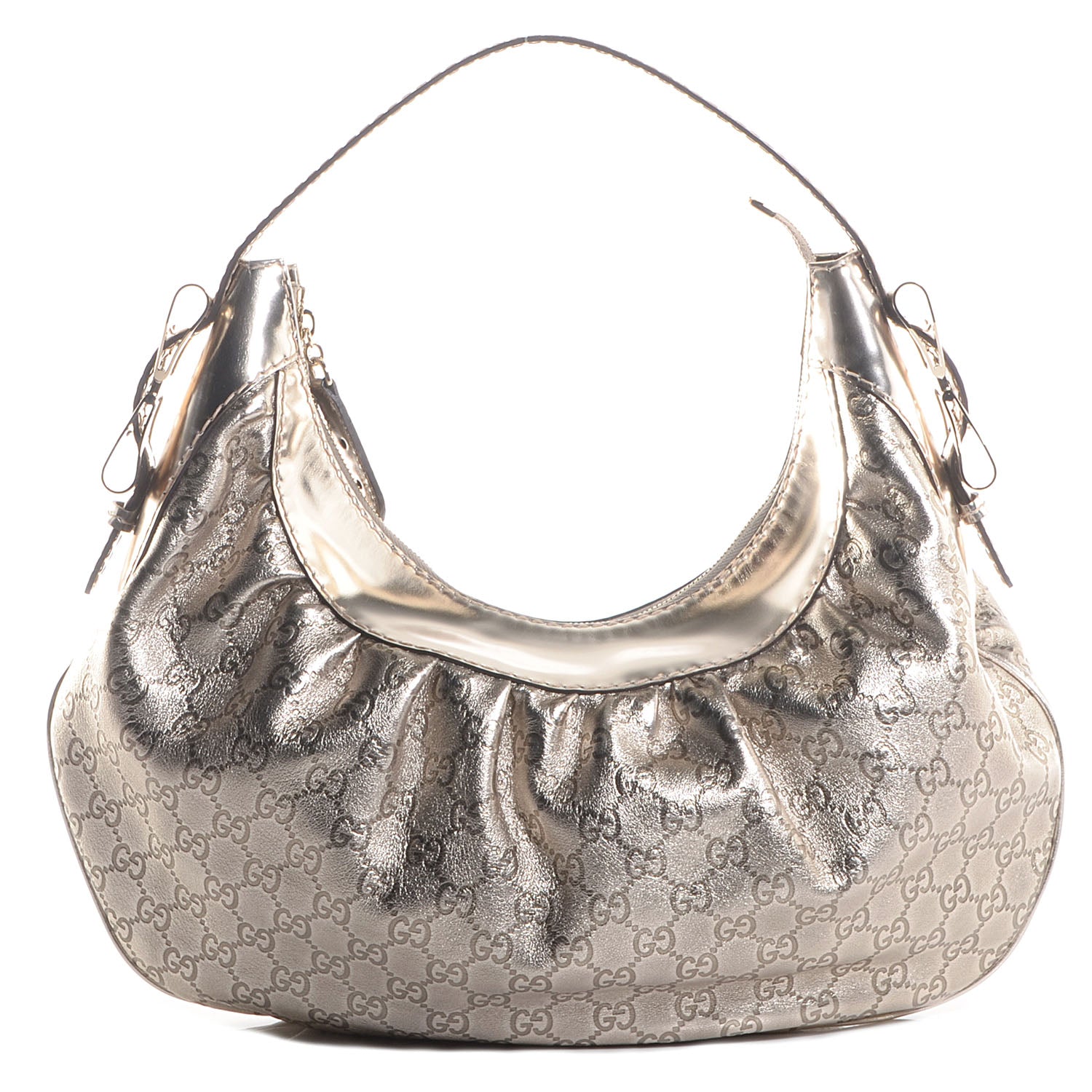 Gucci Guccissima GG Queen Hobo Gold 1 of 7