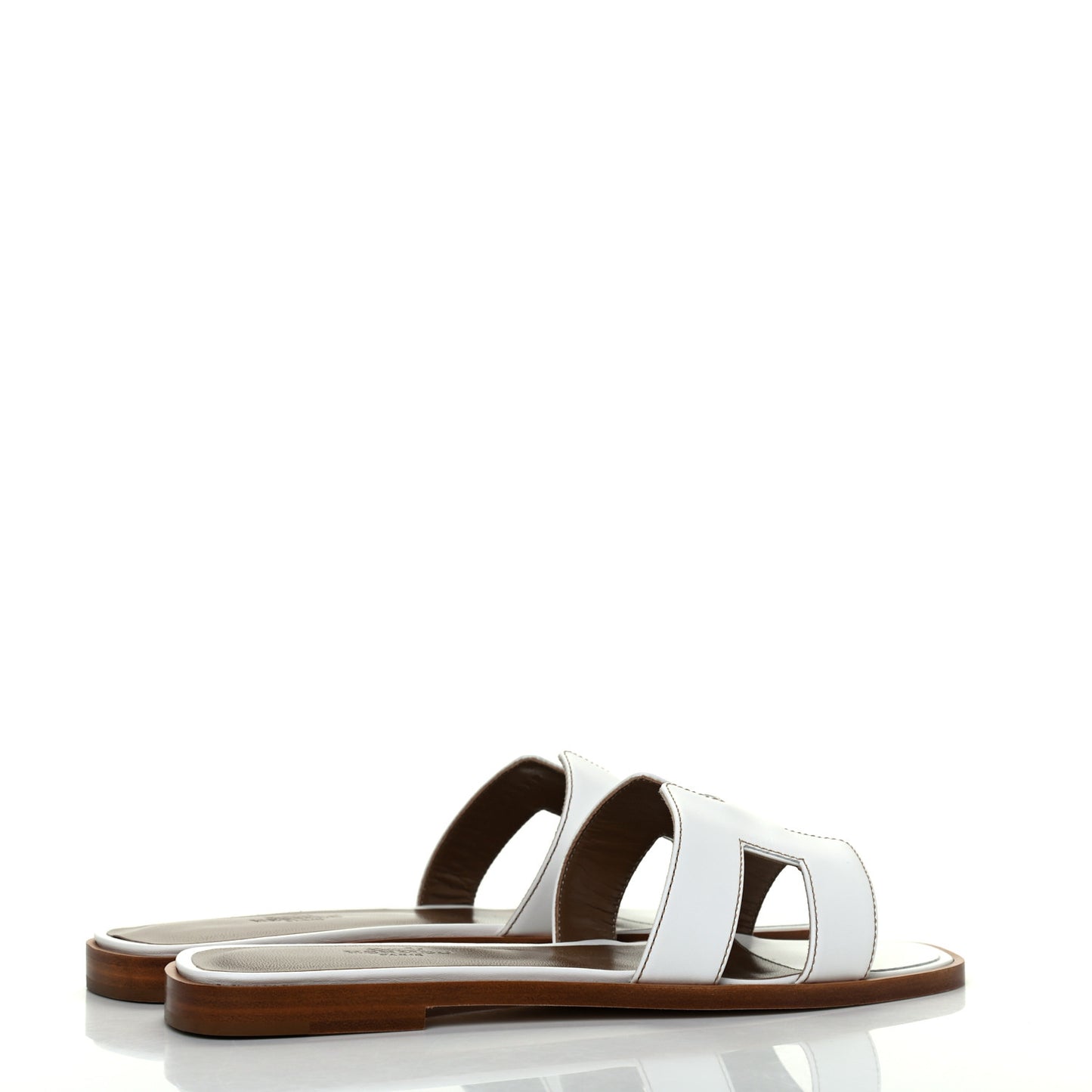 Box Calfskin Oran Sandals 36 White