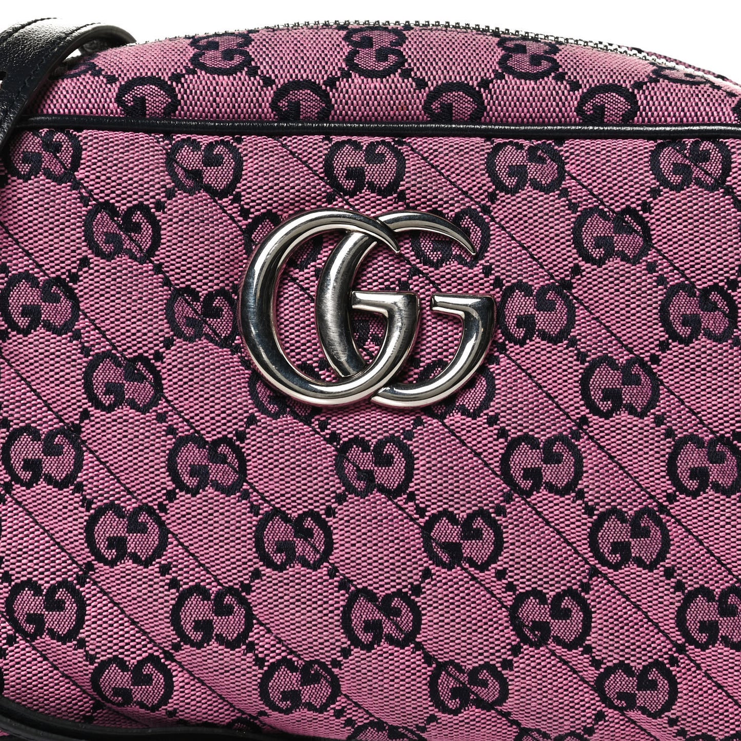 Monogram Multicolor Matelasse Diagonal Small GG Marmont Chain Shoulder Bag Pink Blue