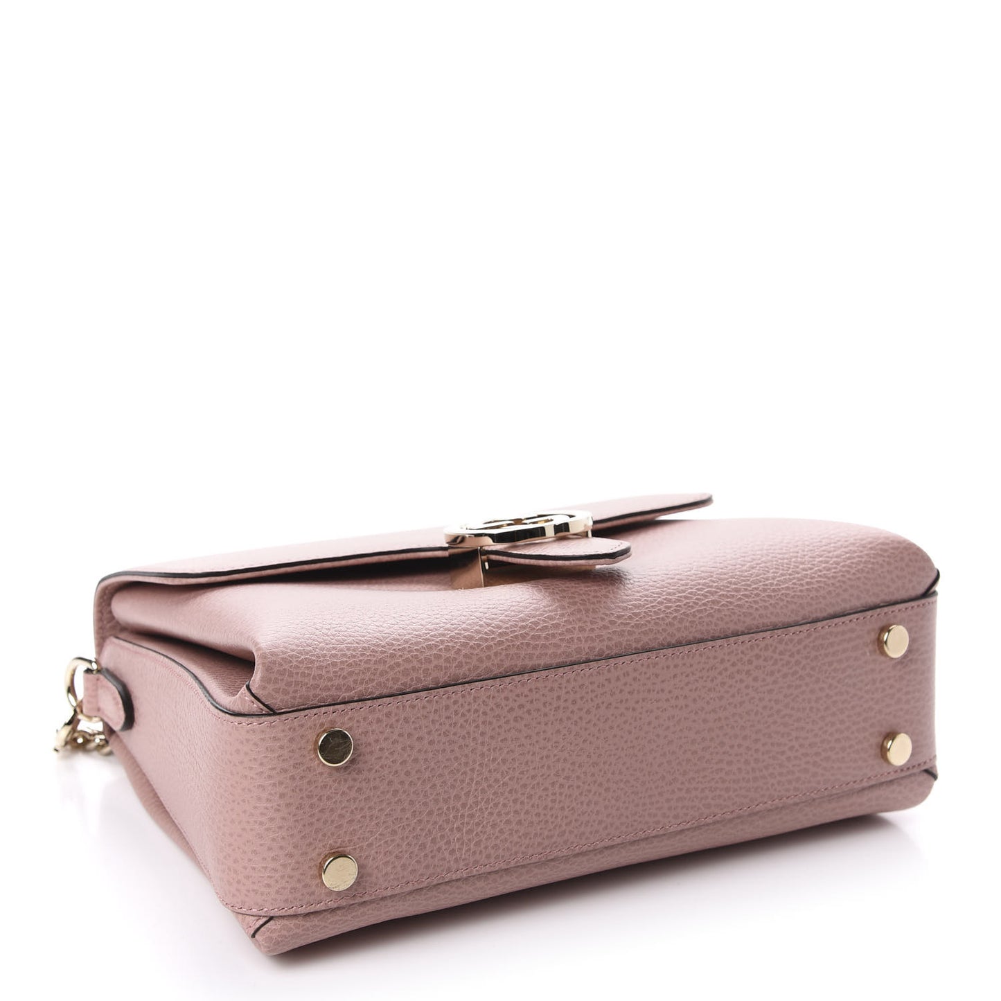 Dollar Calfskin Interlocking G Top Handle Shoulder Bag Soft Pink
