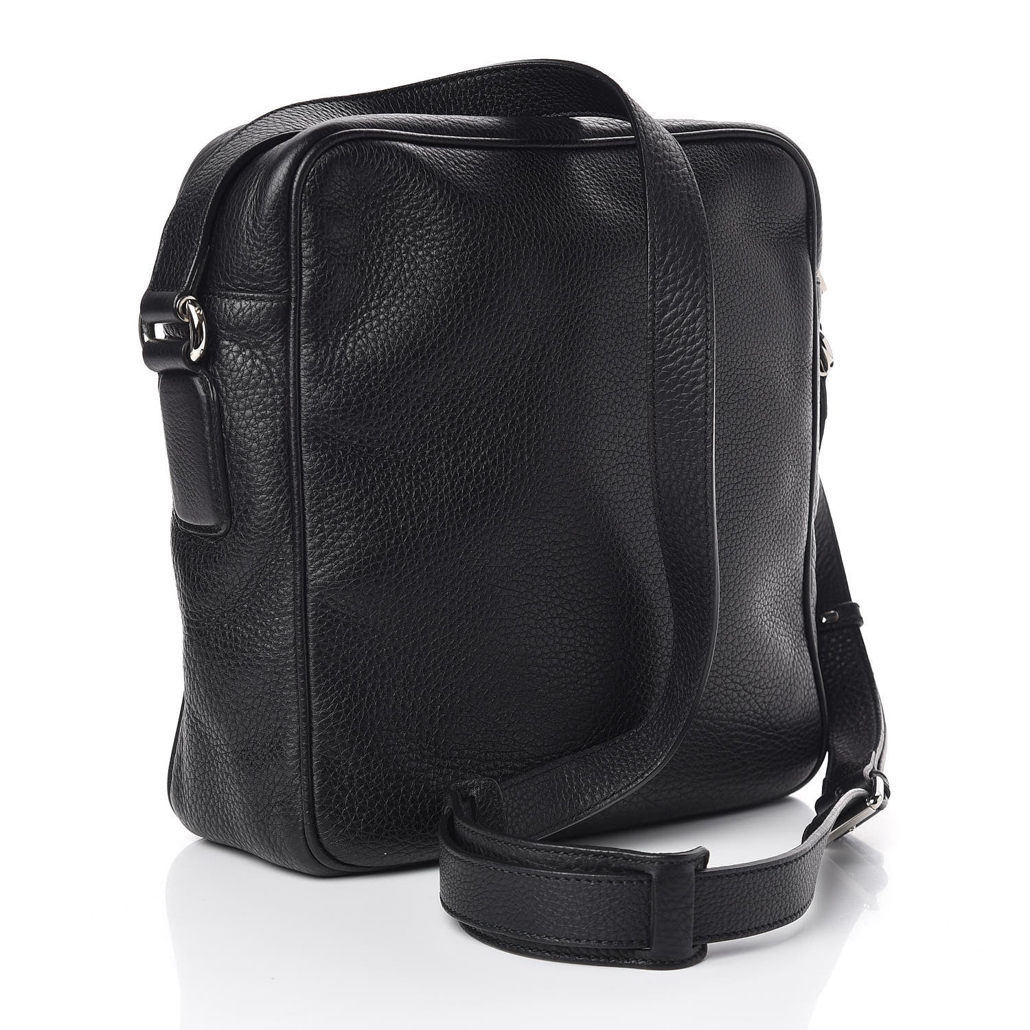 Gucci Pebbled Calfskin Medium Soho Messenger Bag Black 3 of 10