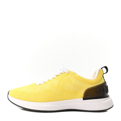 Chanel Mesh Embroidered CC Sneakers 38.5 Yellow 2 of 16