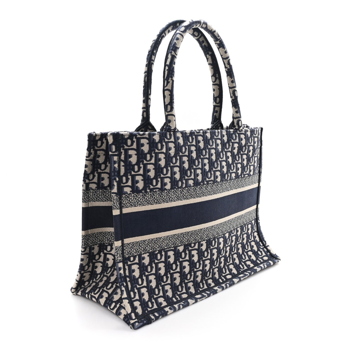 Oblique Medium Book Tote Blue Multicolor