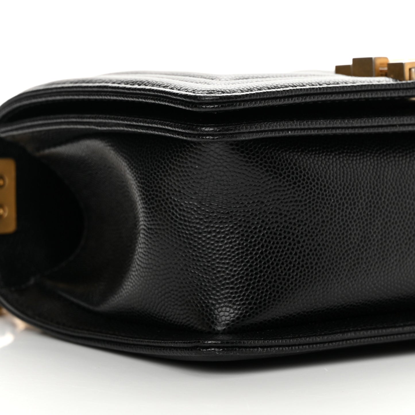 Caviar Quilted Small Boy Flap Black