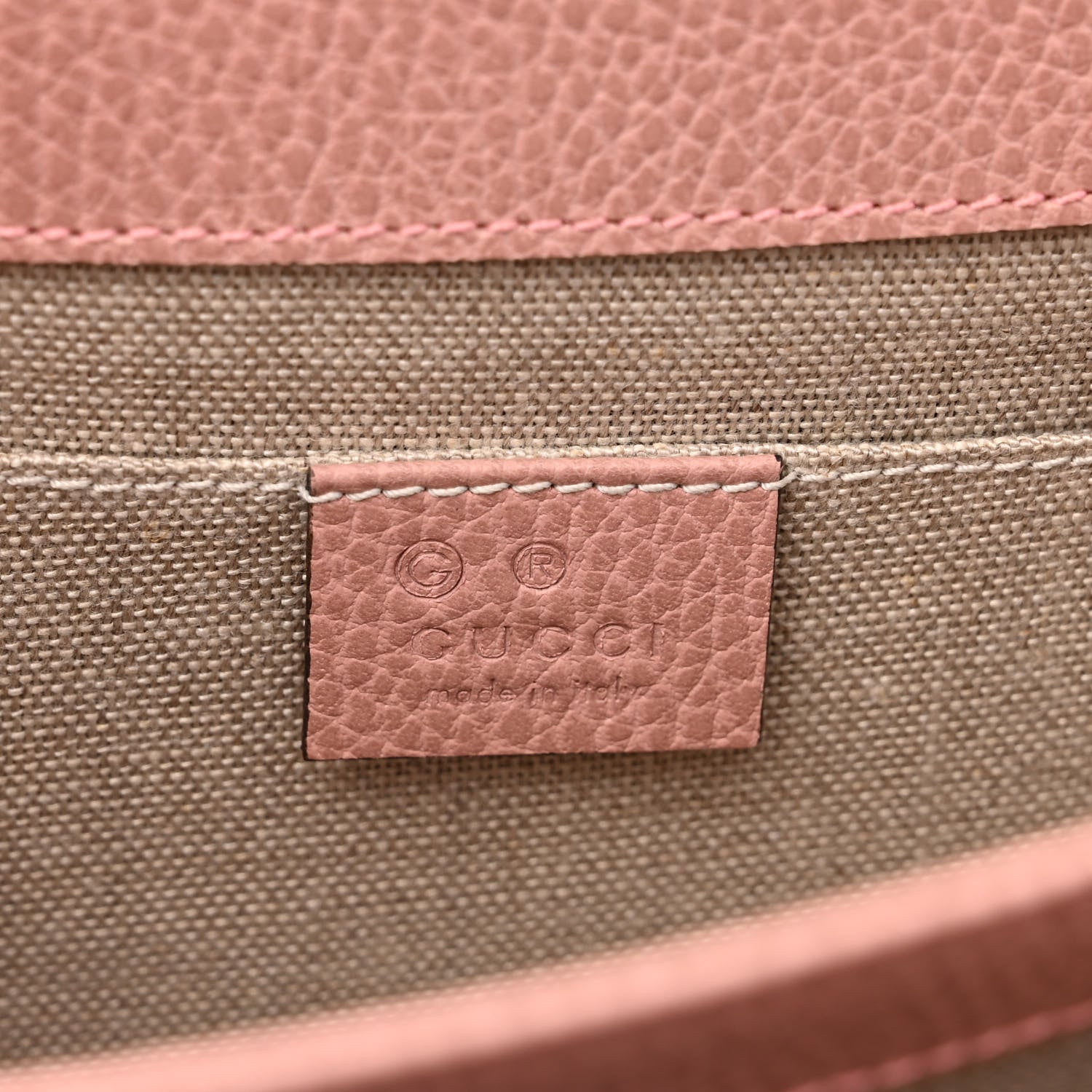 Gucci Dollar Calfskin Small Interlocking G Shoulder Bag Soft Pink 6 of 10