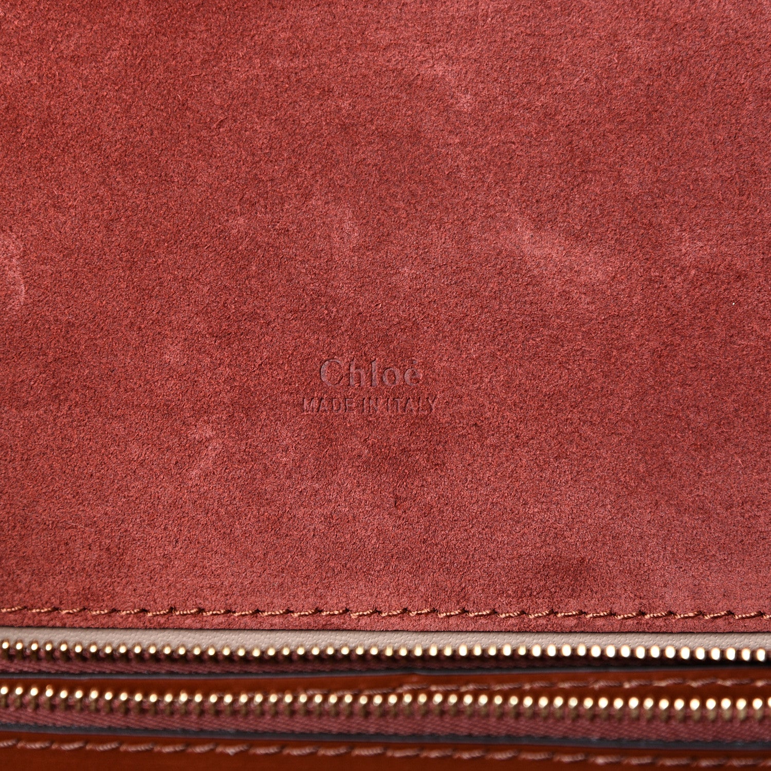 Chloe Calfskin Crocodile Embossed Aby Chain Shoulder Bag Pink Red 5 of 11