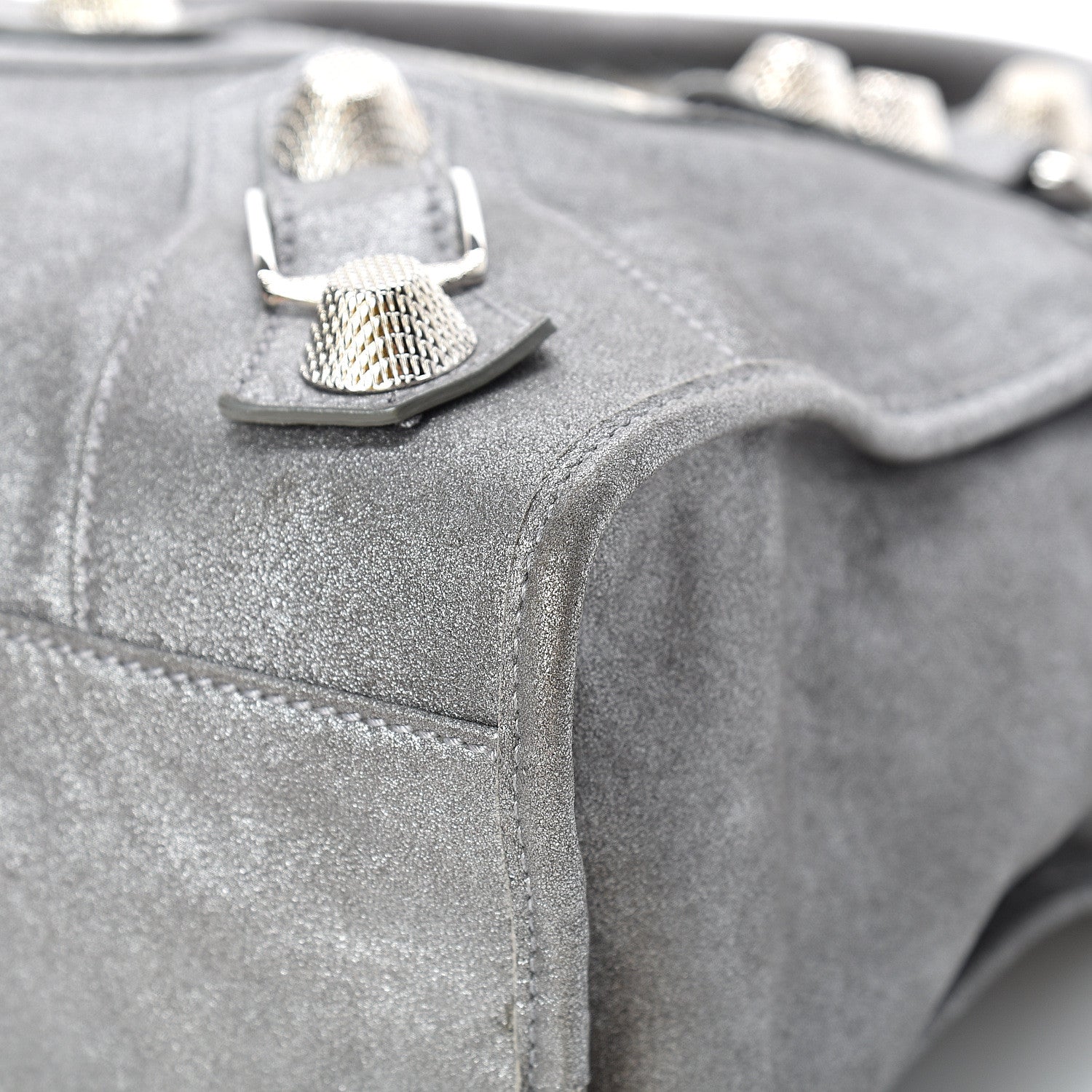 Balenciaga Craquele Calfskin Giant 21 Silver Hardware City Ardoise 11 of 13