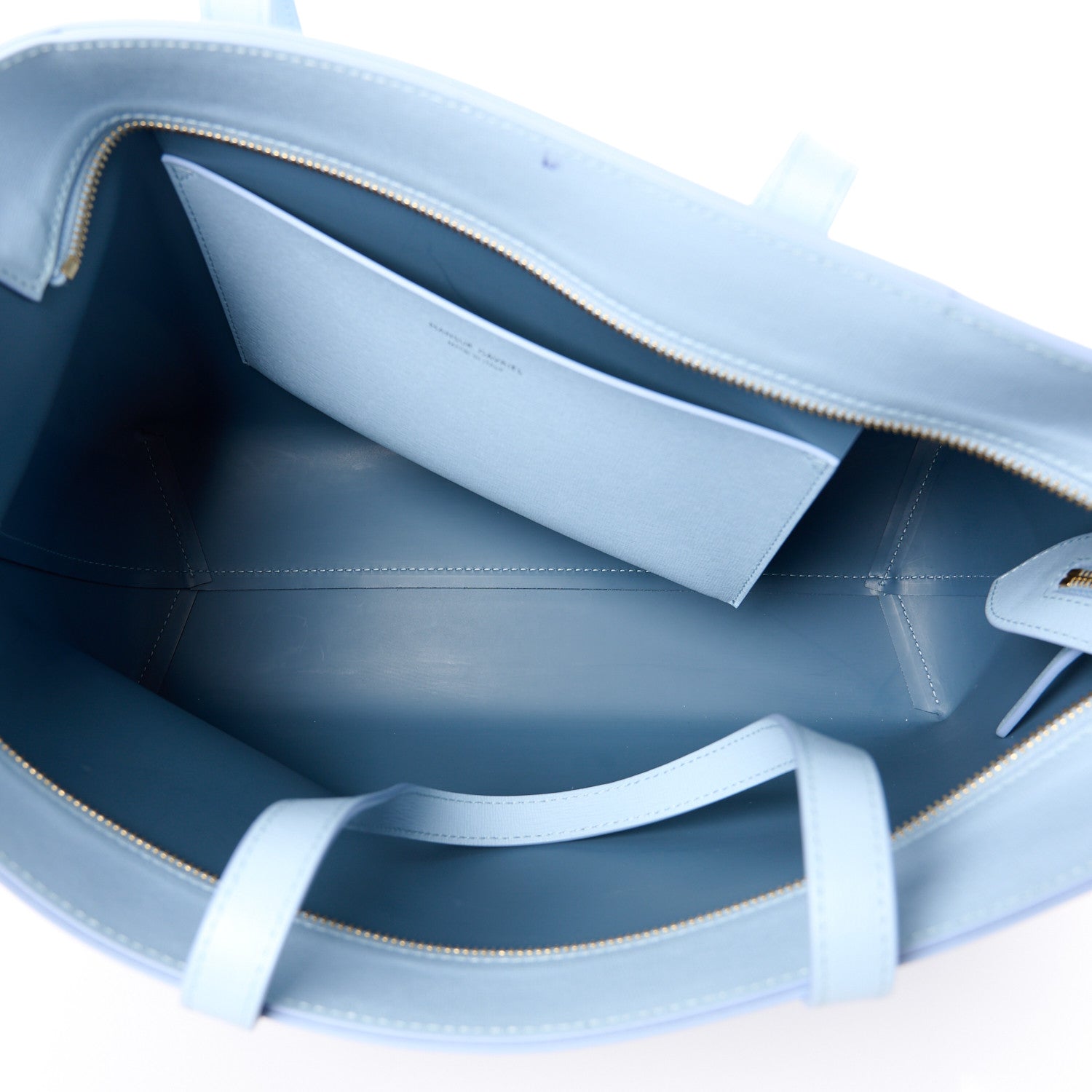 Mansur Gavriel Saffiano Small Zip Tote Light Blue 5 of 11