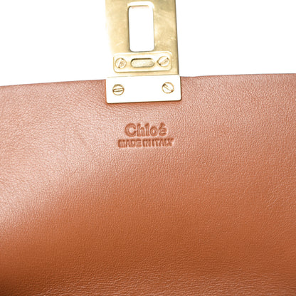 Chloe Calfskin Suede Rainbow Patchwork Drew Shoulder Bag Caramel 6 of 12