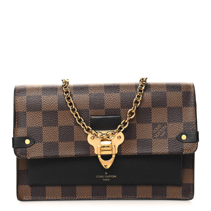 Louis Vuitton Damier Ebene Vavin Chain Wallet Black 1 of 10