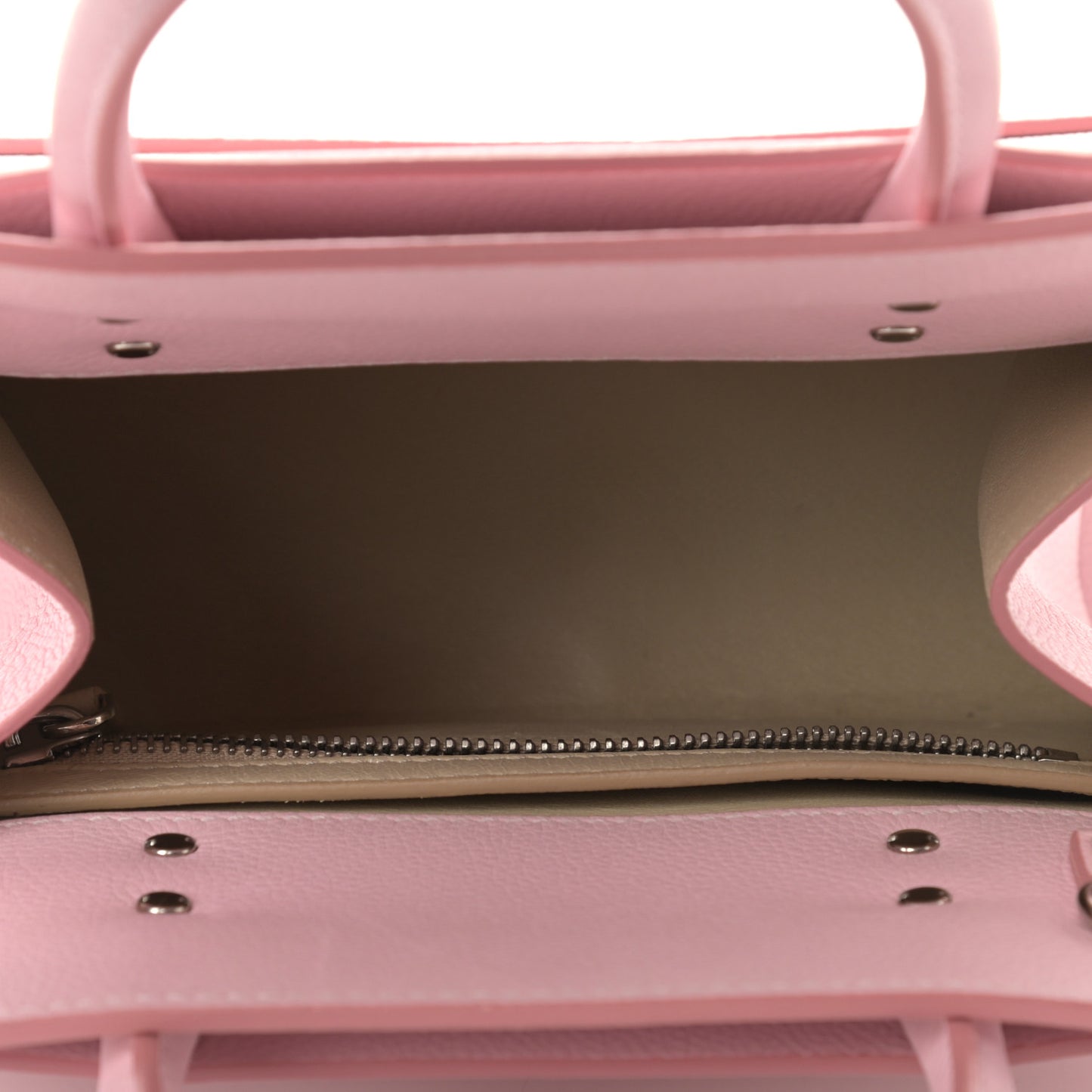 Grained Calfskin Mini Horizon Satchel Bright Pink