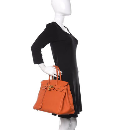 Hermes Togo Birkin 35 Orange 2 of 10