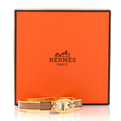 Hermes Enamel Mini Clic Chaine d'Ancre Bracelet PM Marron Glace 5 of 5