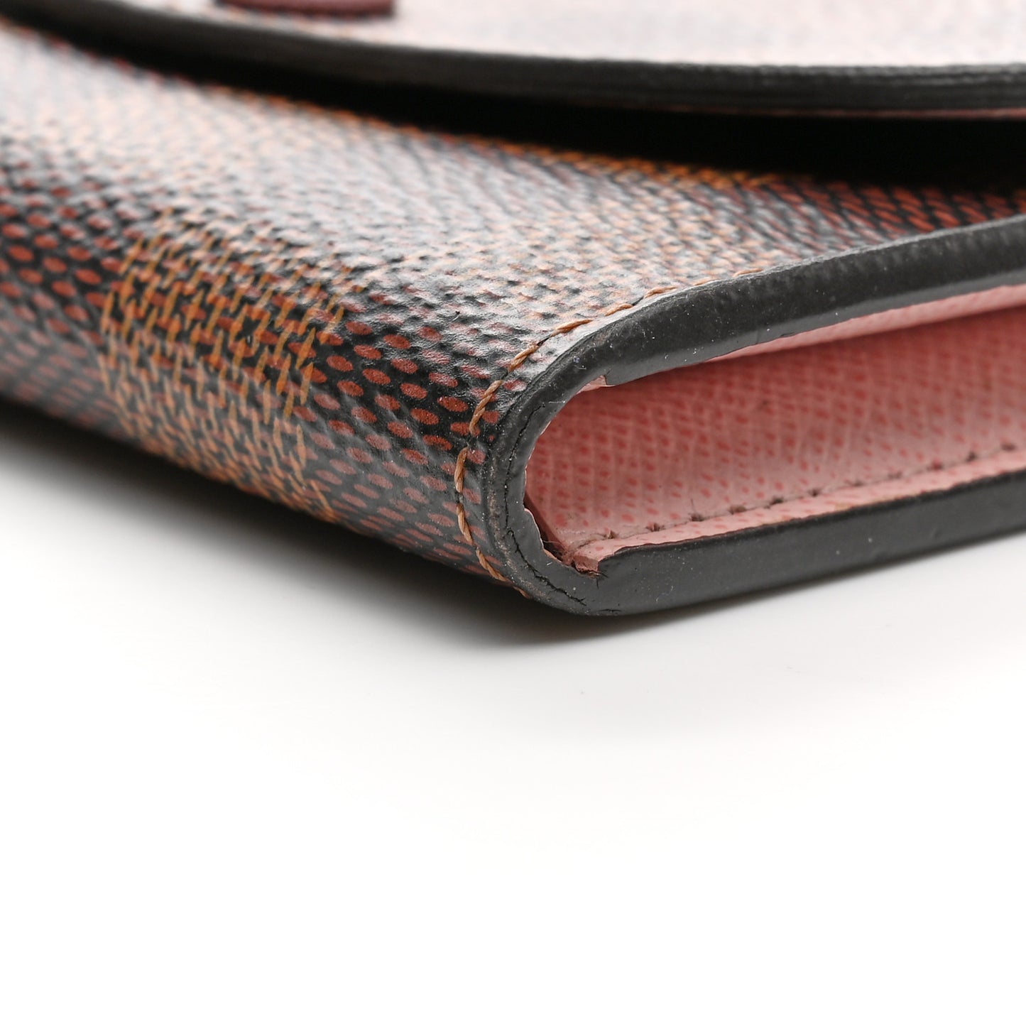 Damier Ebene Rosalie Coin Purse Rose Ballerine
