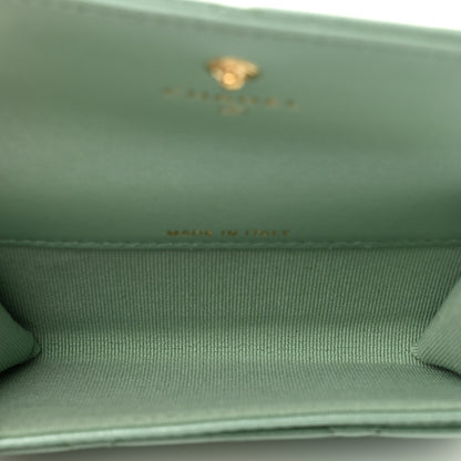 Chanel Lambskin Quilted Chanel 19 Flap Card Holder Light Green 5 of 9