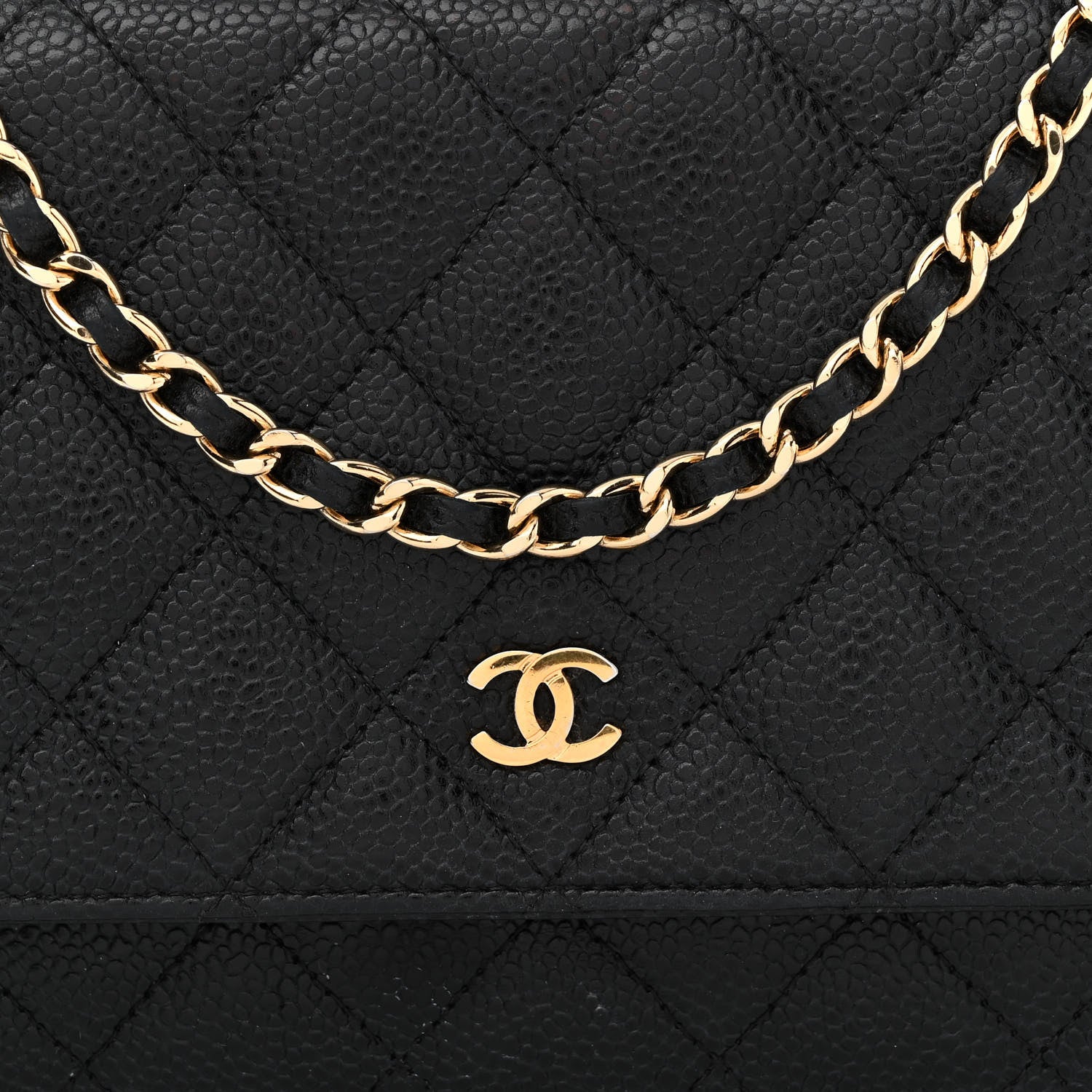 Chanel Caviar Quilted Wallet on Chain WOC Black 9 of 15