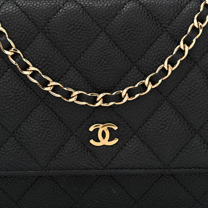 Chanel Caviar Quilted Wallet on Chain WOC Black 9 of 15