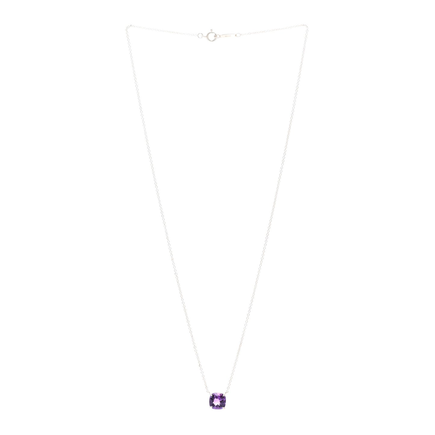 Sterling Silver Amethyst Sparklers Pendant Necklace