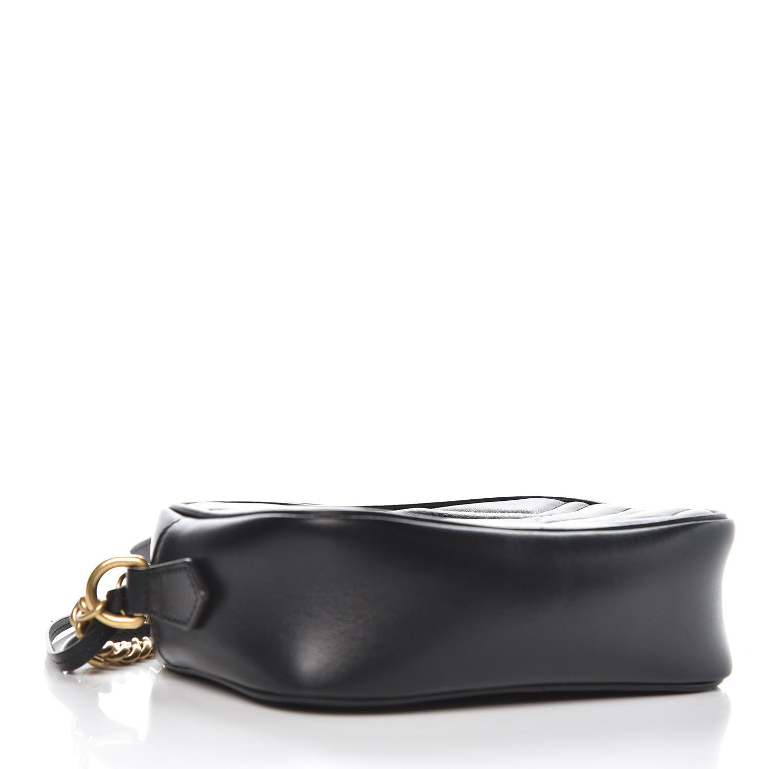 Gucci Calfskin Matelasse Mini GG Marmont Chain Shoulder Bag Black 4 of 9